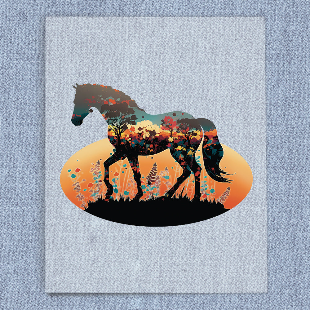 Autumn Horse Silhouette