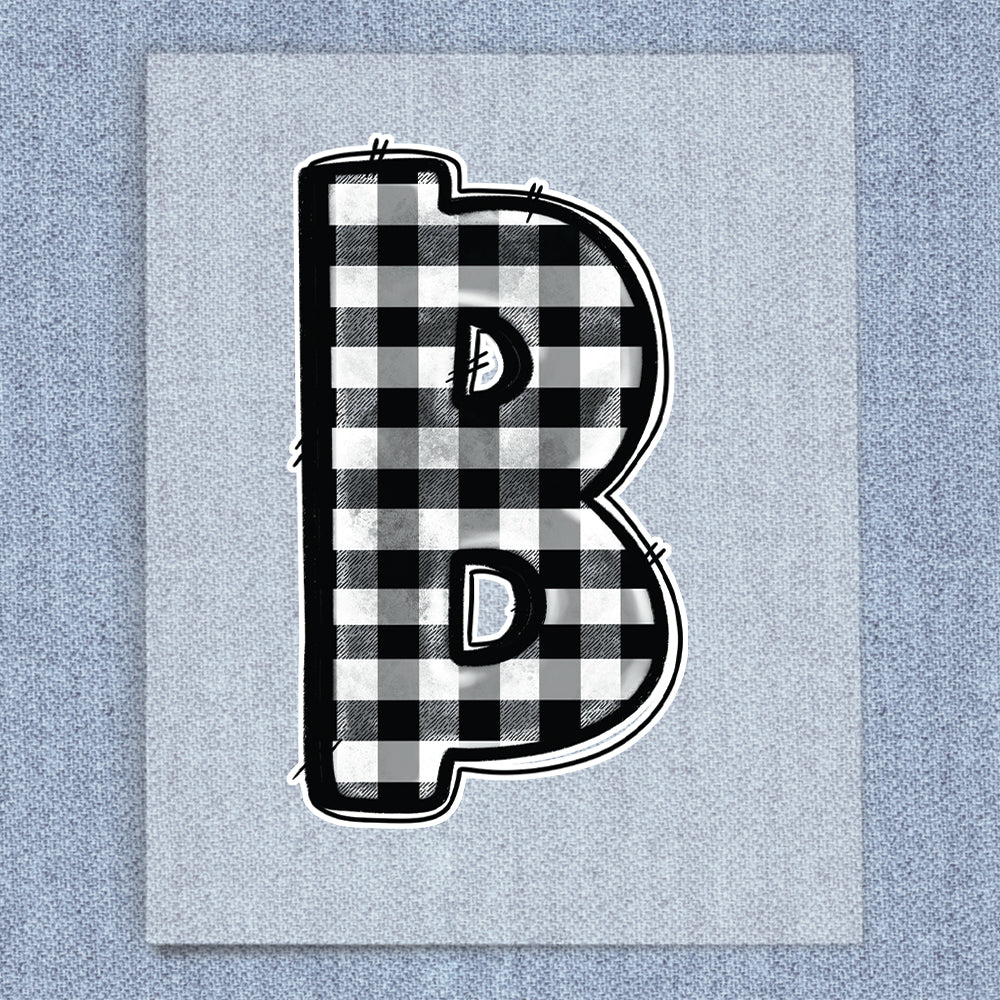 B Black & White Checkerboard