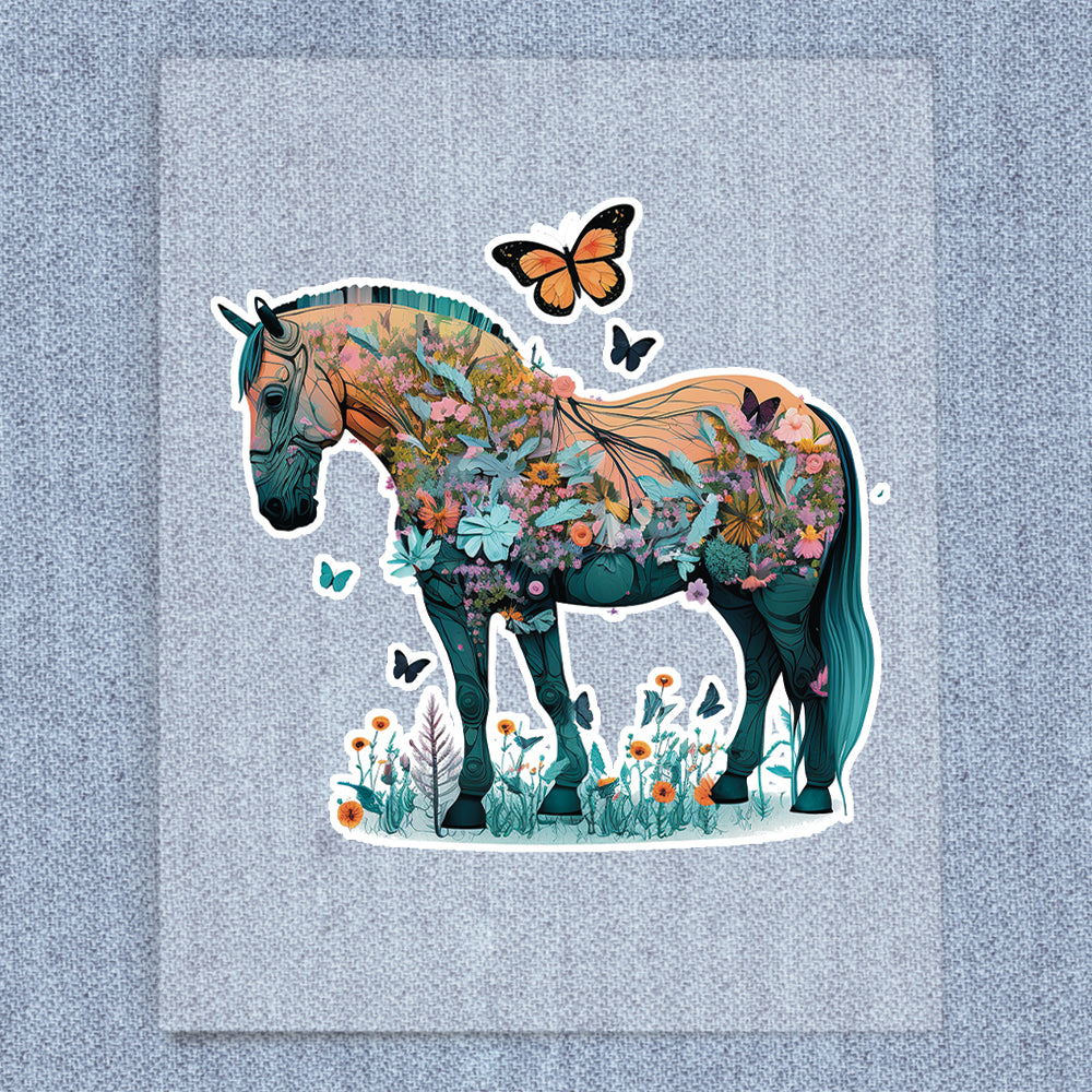 Blue and Orange Standing Horse