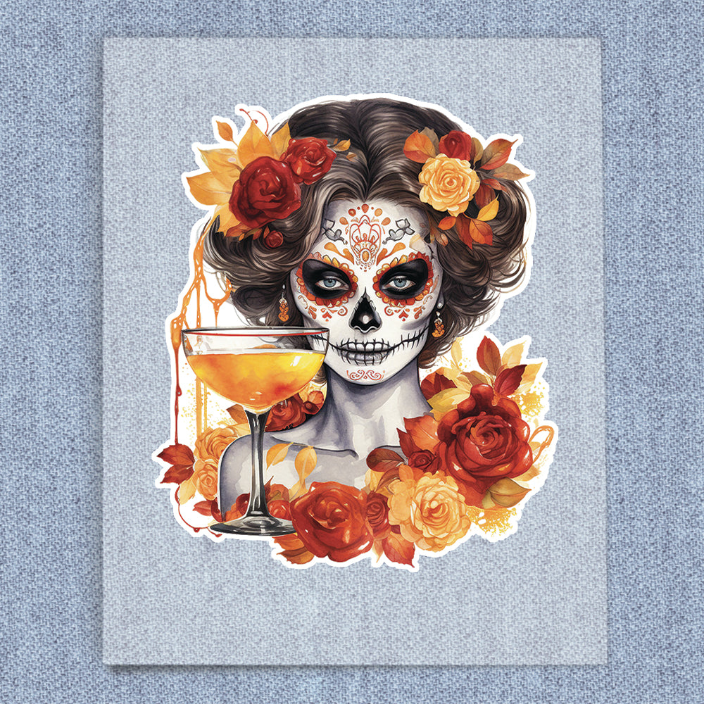 Day Of Dead Woman With Drink