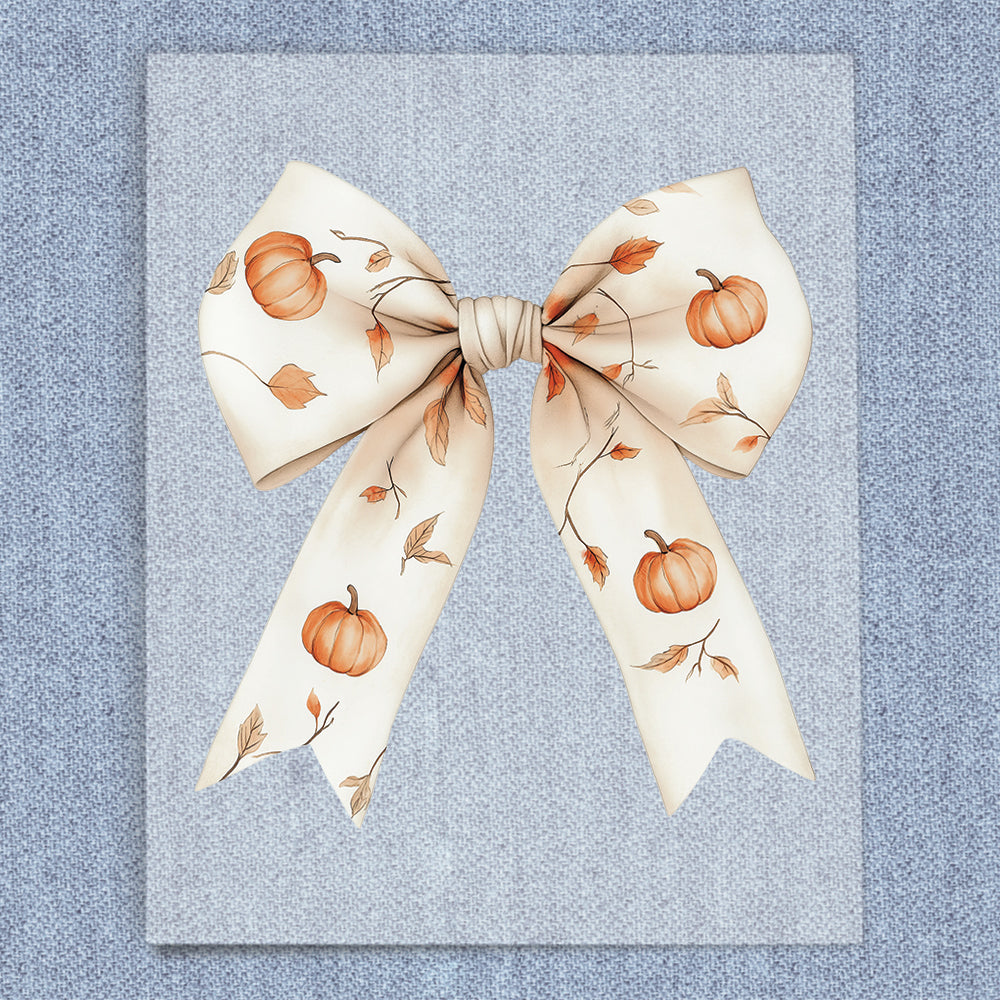 Fall Pumpkins Coquette Bow