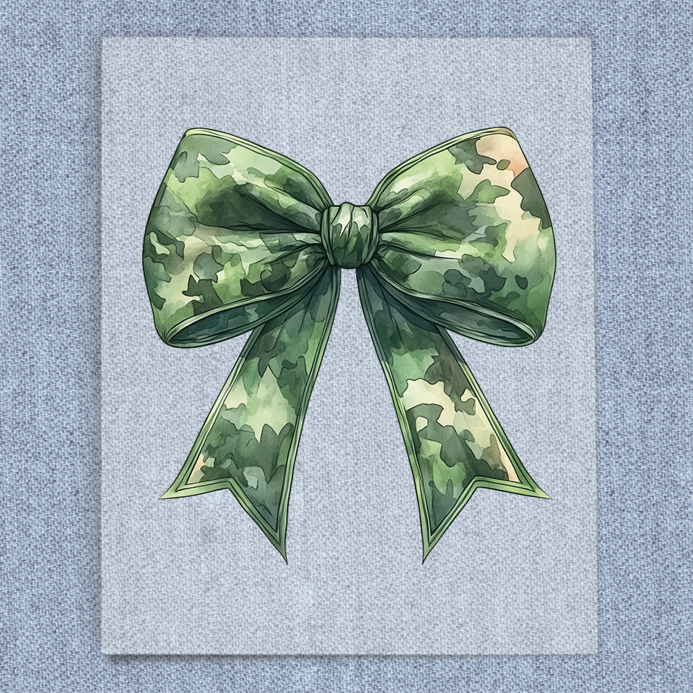 Green Camo Coquette Bow