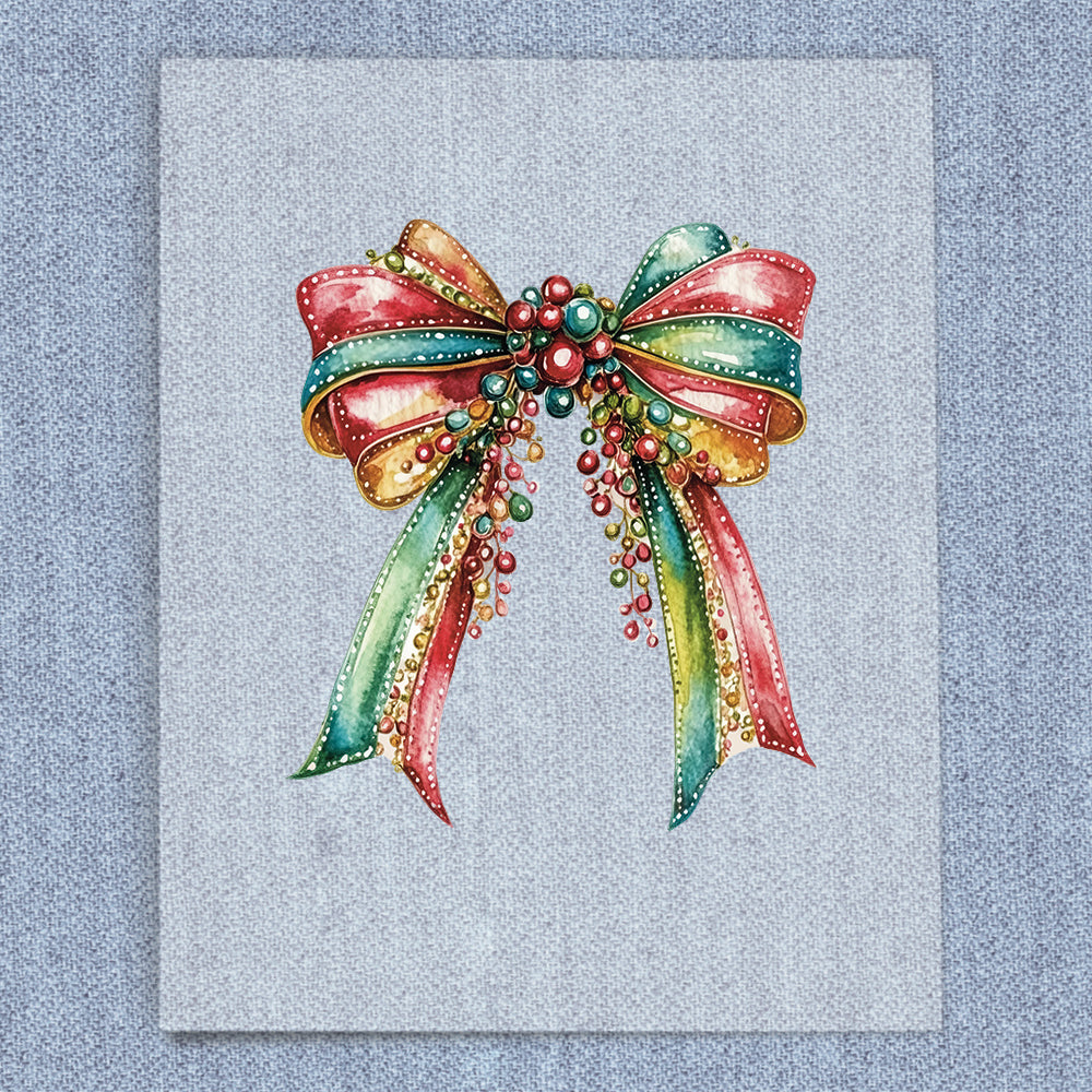 Holly Christmas Coquette Bow