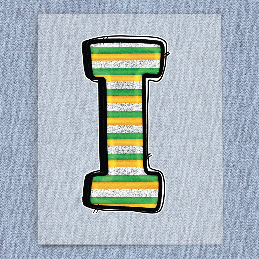 I Green & White Plaid