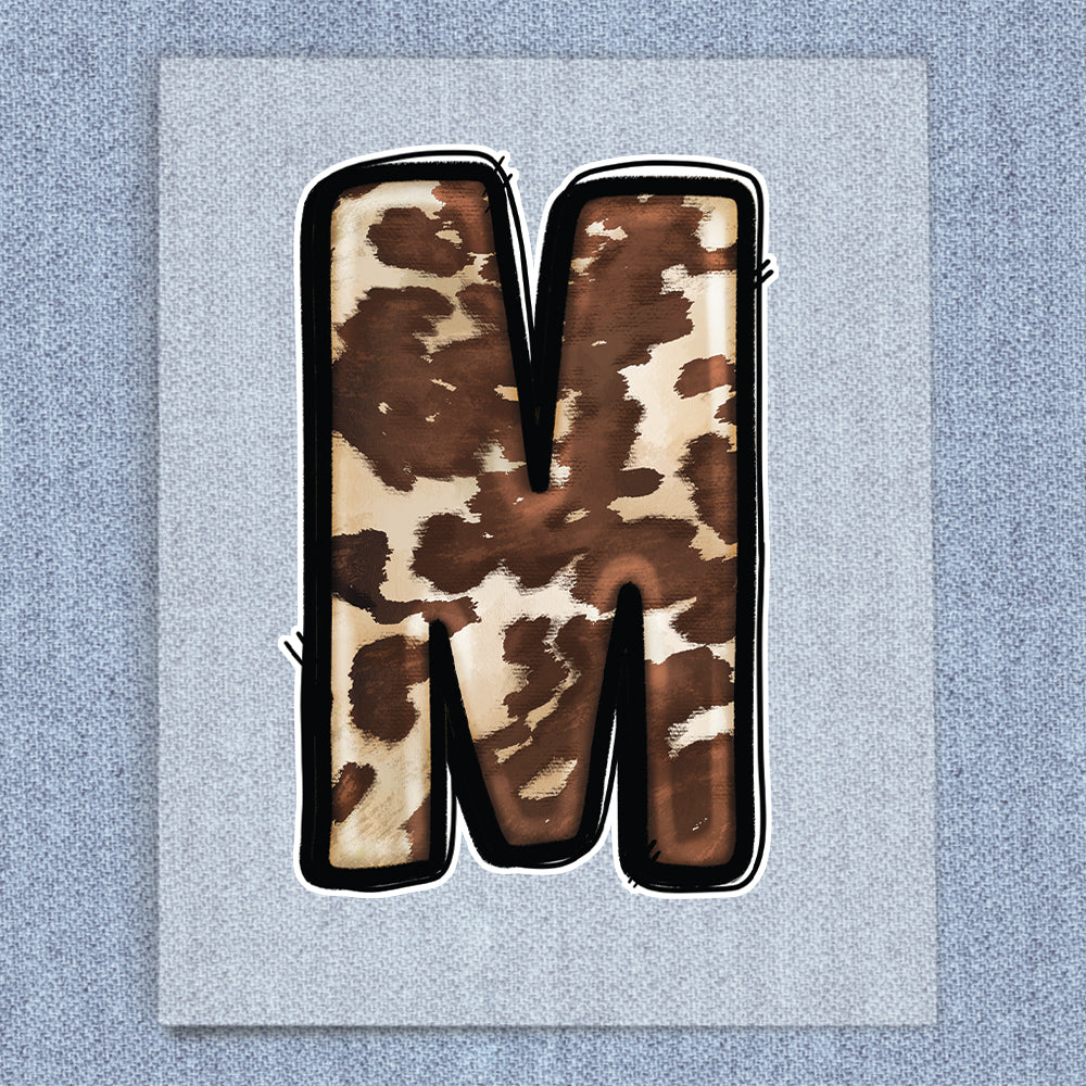 M Brown Cow Print
