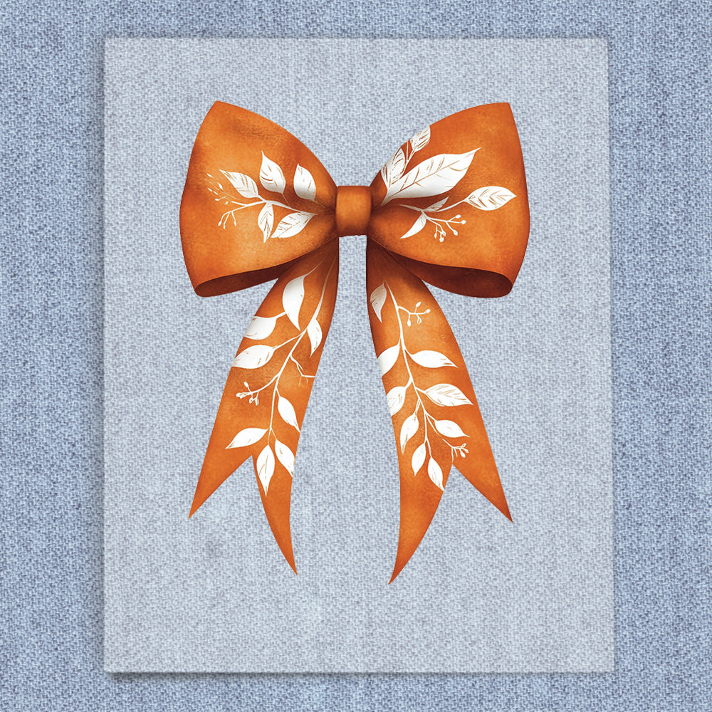 Orange Leaves Coquette Bow