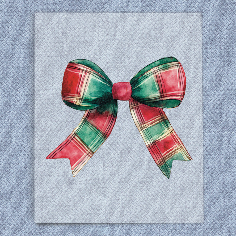 Plaid Christmas Coquette Bow