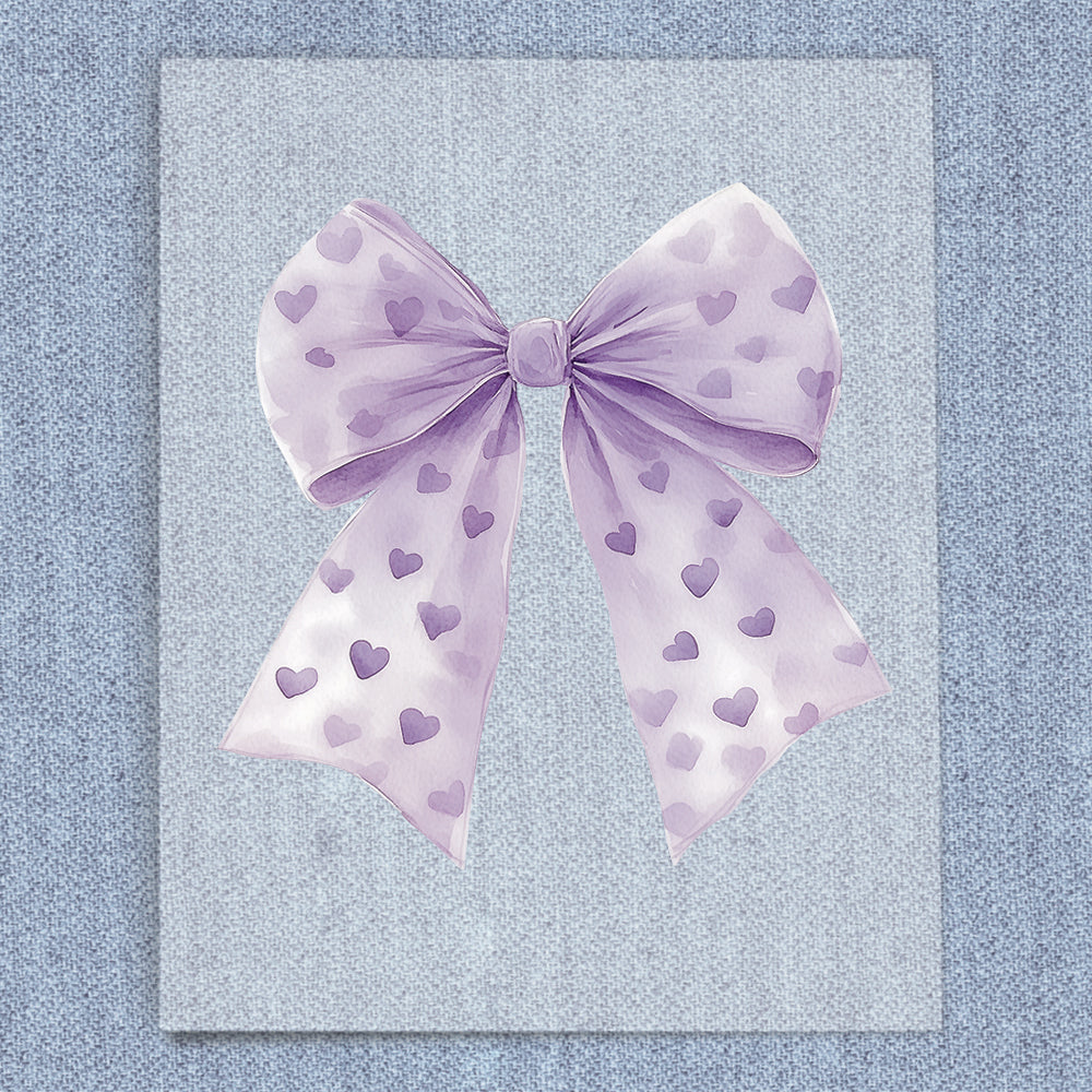 Purple Hearts Coquette Bow