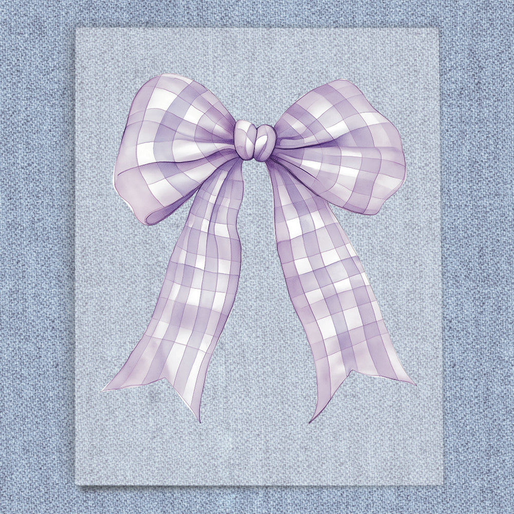 Purple Plaid Coquette Bow