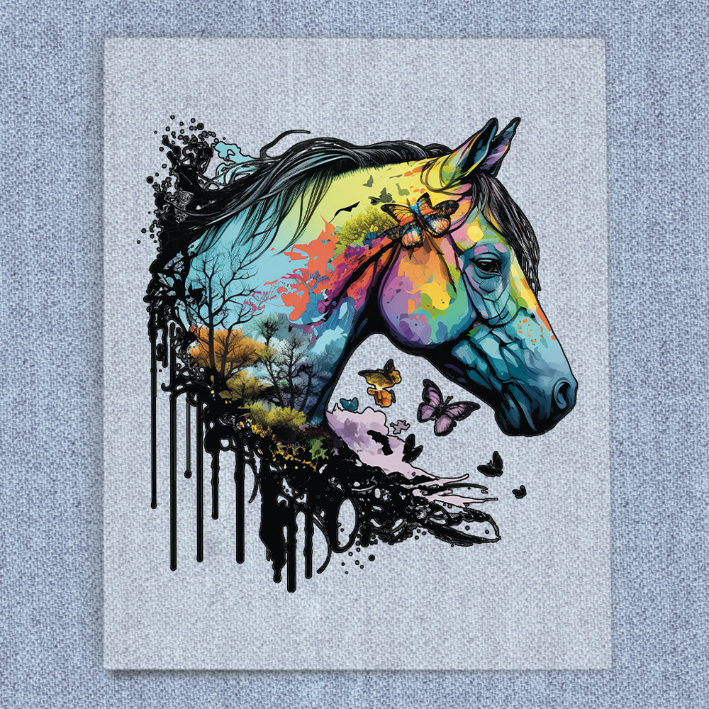 Realistic Floral Horse Head 3