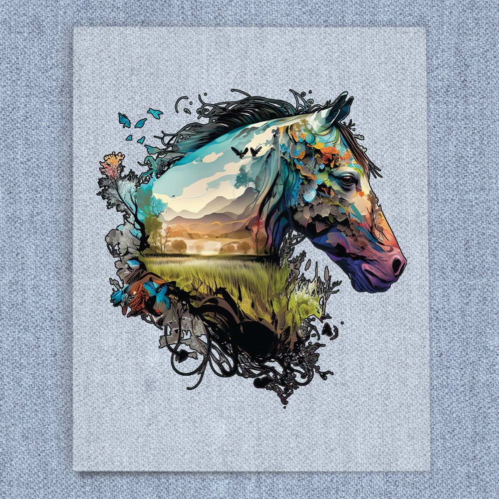 Realistic Floral Horse Head 4