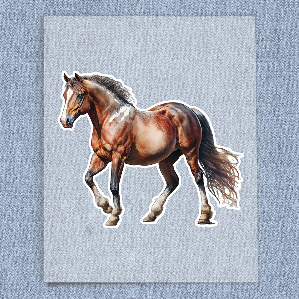 Standing Brown Horse