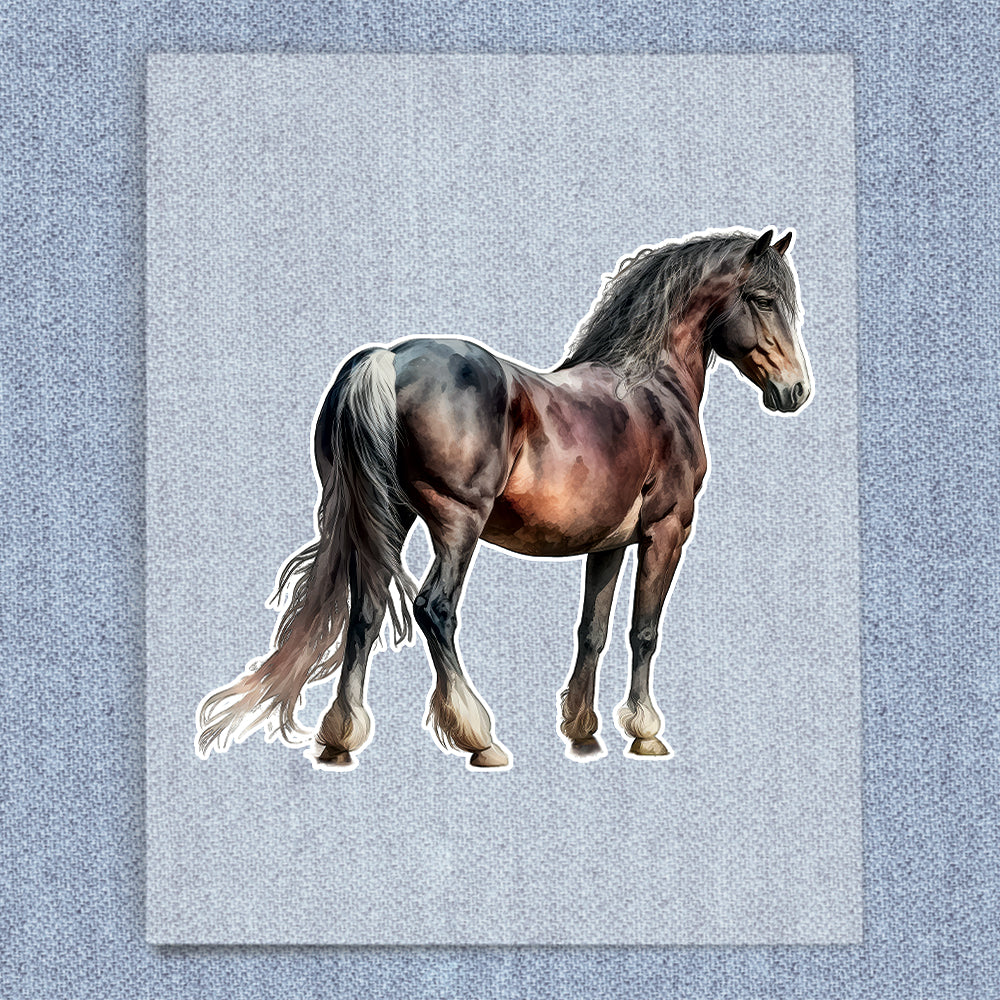 Standing Brown Horse