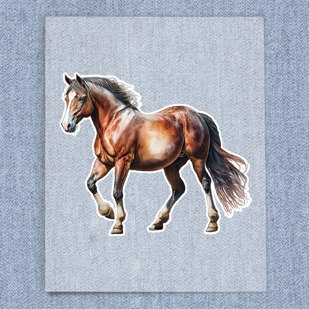 Standing Brown Horse