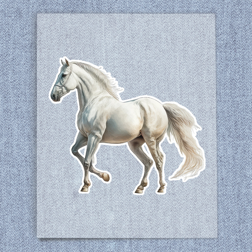 Standing White Horse