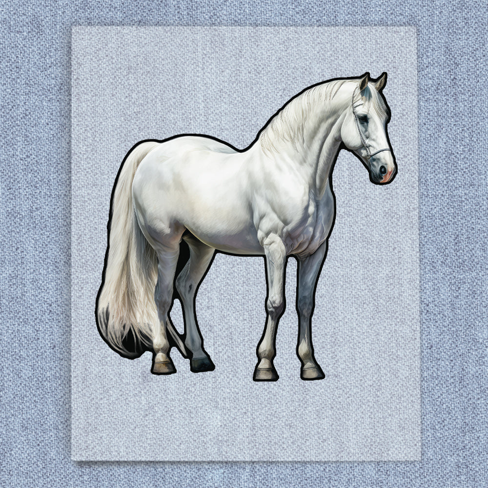 Standing White Horse