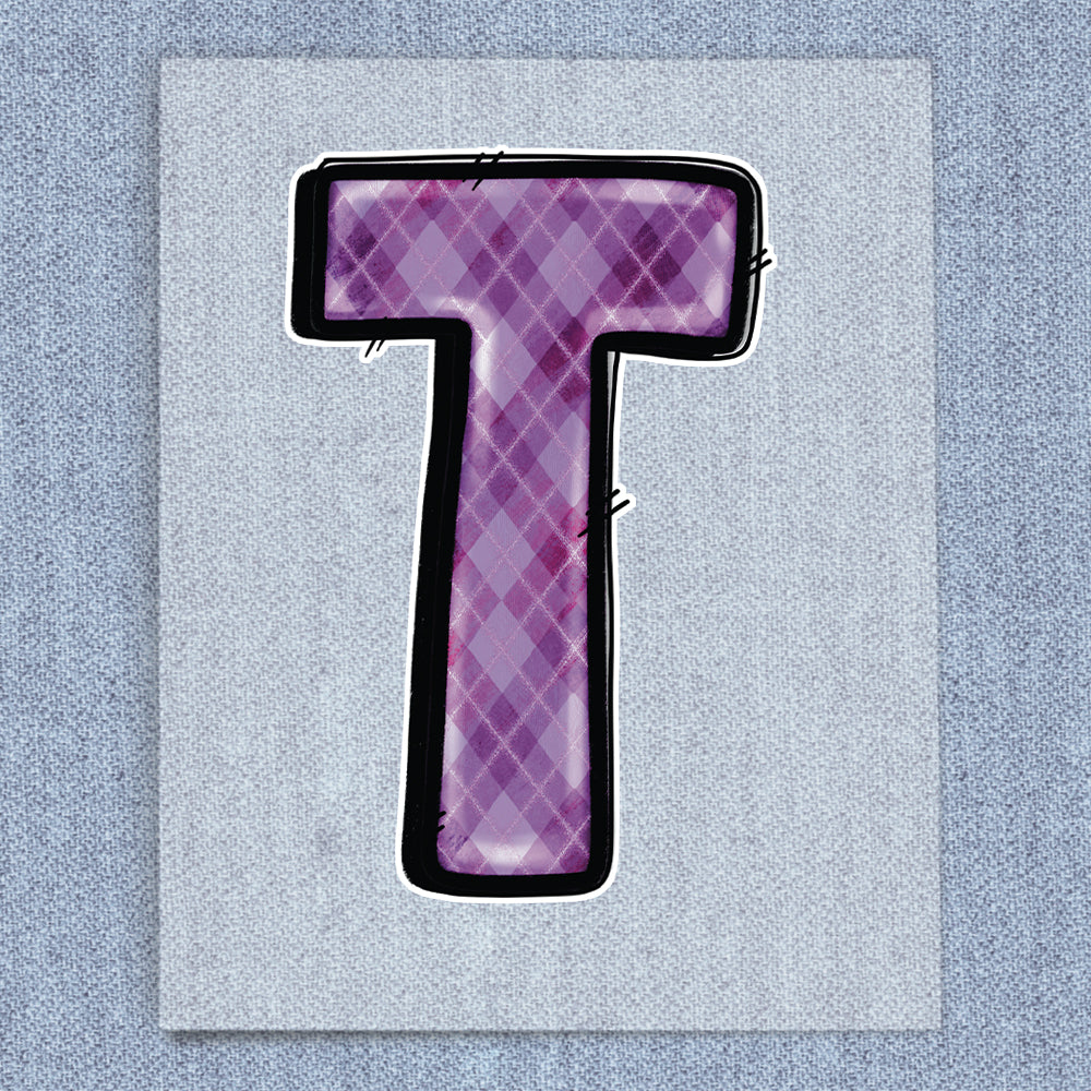 T Pink & Magenta Argyle