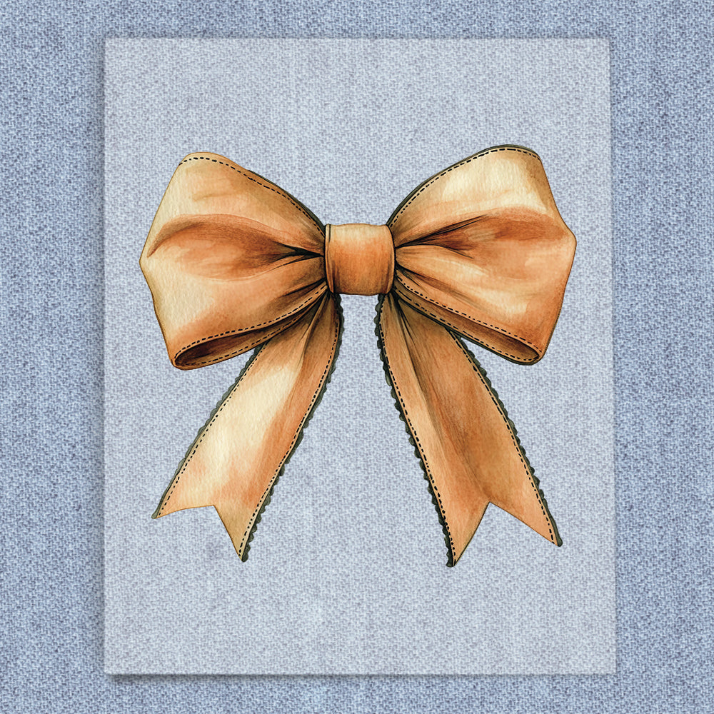 Vintage Orange Coquette Bow