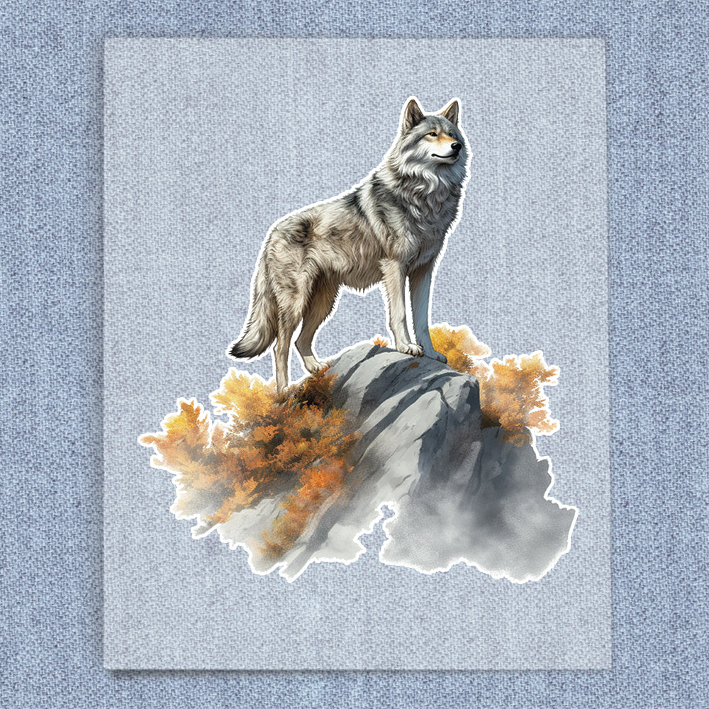Wolf On A Rock 2