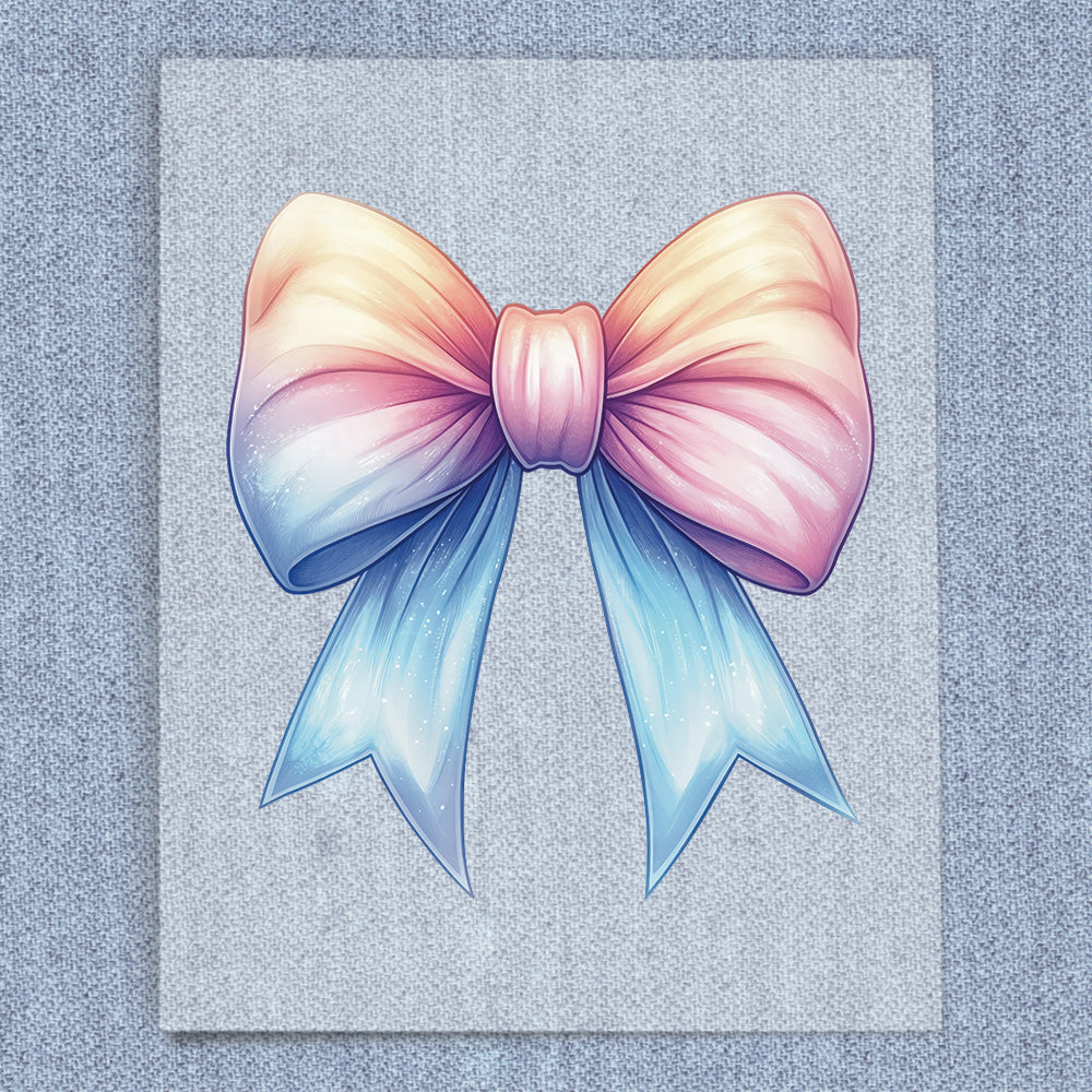 Yellow, Blue & Pink Coquette Bow