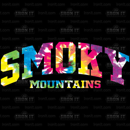 Smoky Mountains Arch Tie Dye | Destination Direct-To-Film Heat Transfers