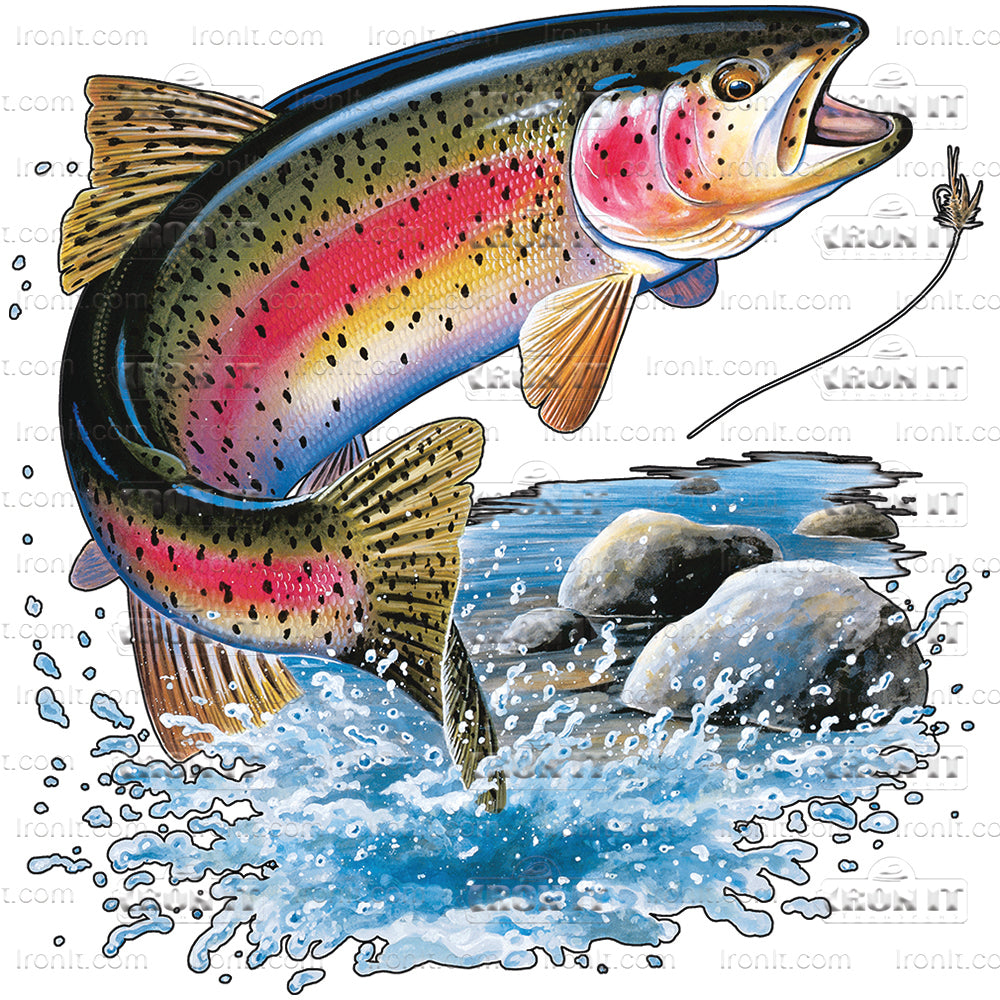 Rainbow Trout | Fishing Direct to Film Heat Transfers