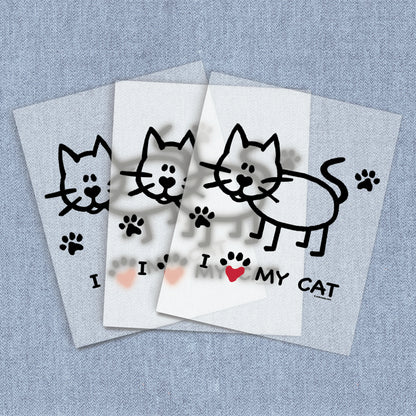 I Heart My Cat | Cats DTF Heat Transfers