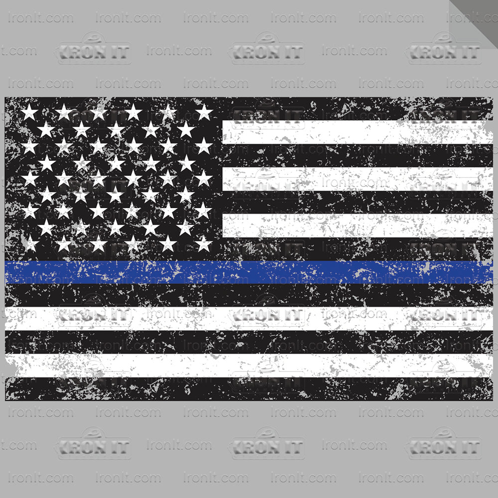 Thin Blue Line | American Pride Direct-To-Film Transfer