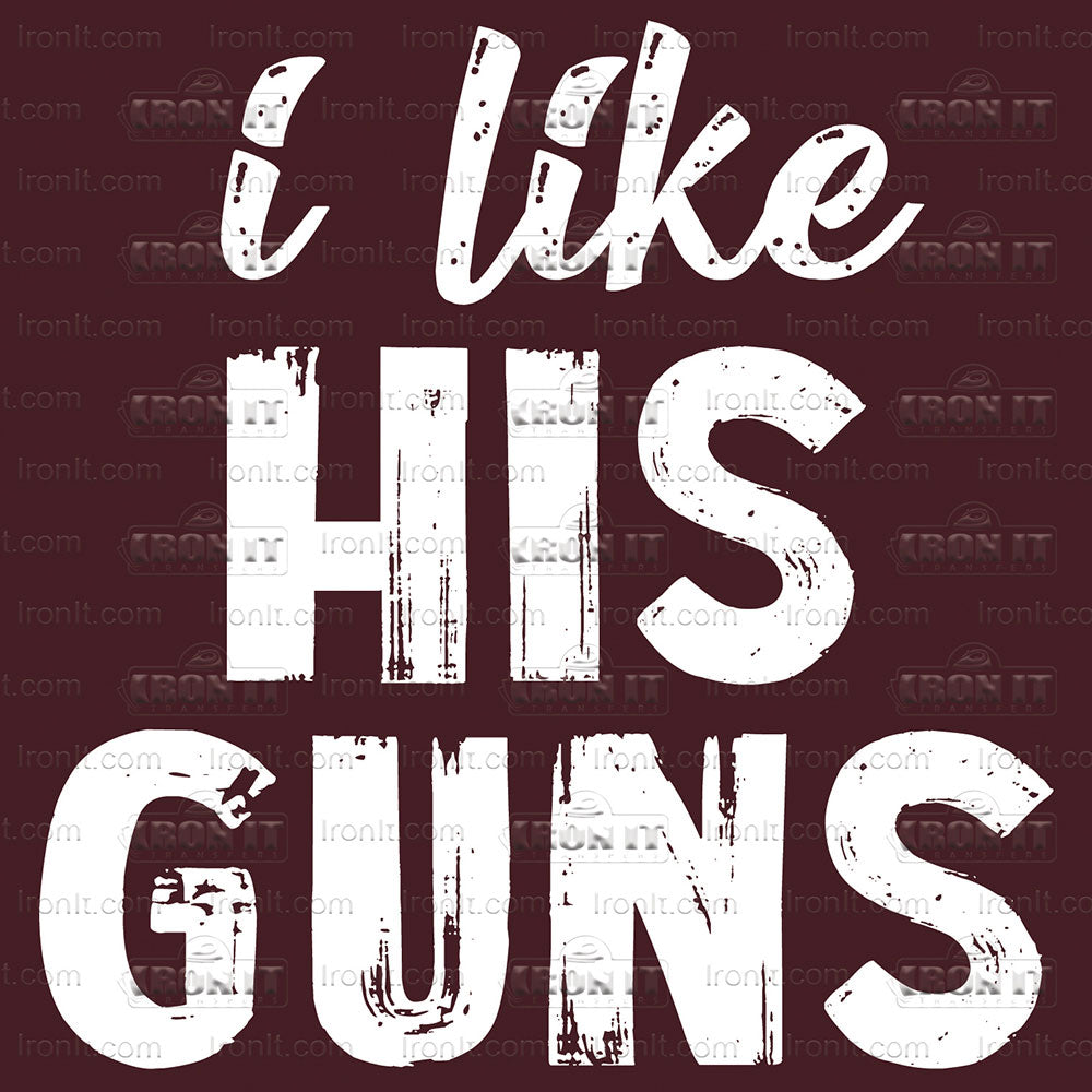 His Guns | Humor & Novelty Direct-To-Film Transfer