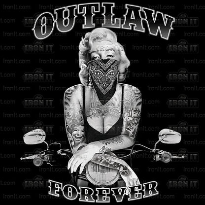 Outlaw Bike Pose | Biker Direct-To-Film Transfer