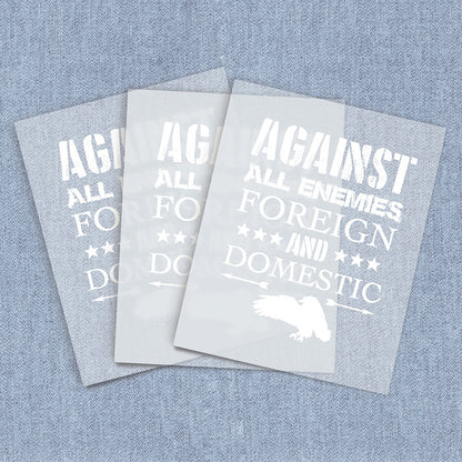 Against All Enemies | American Pride DTF Heat Transfers