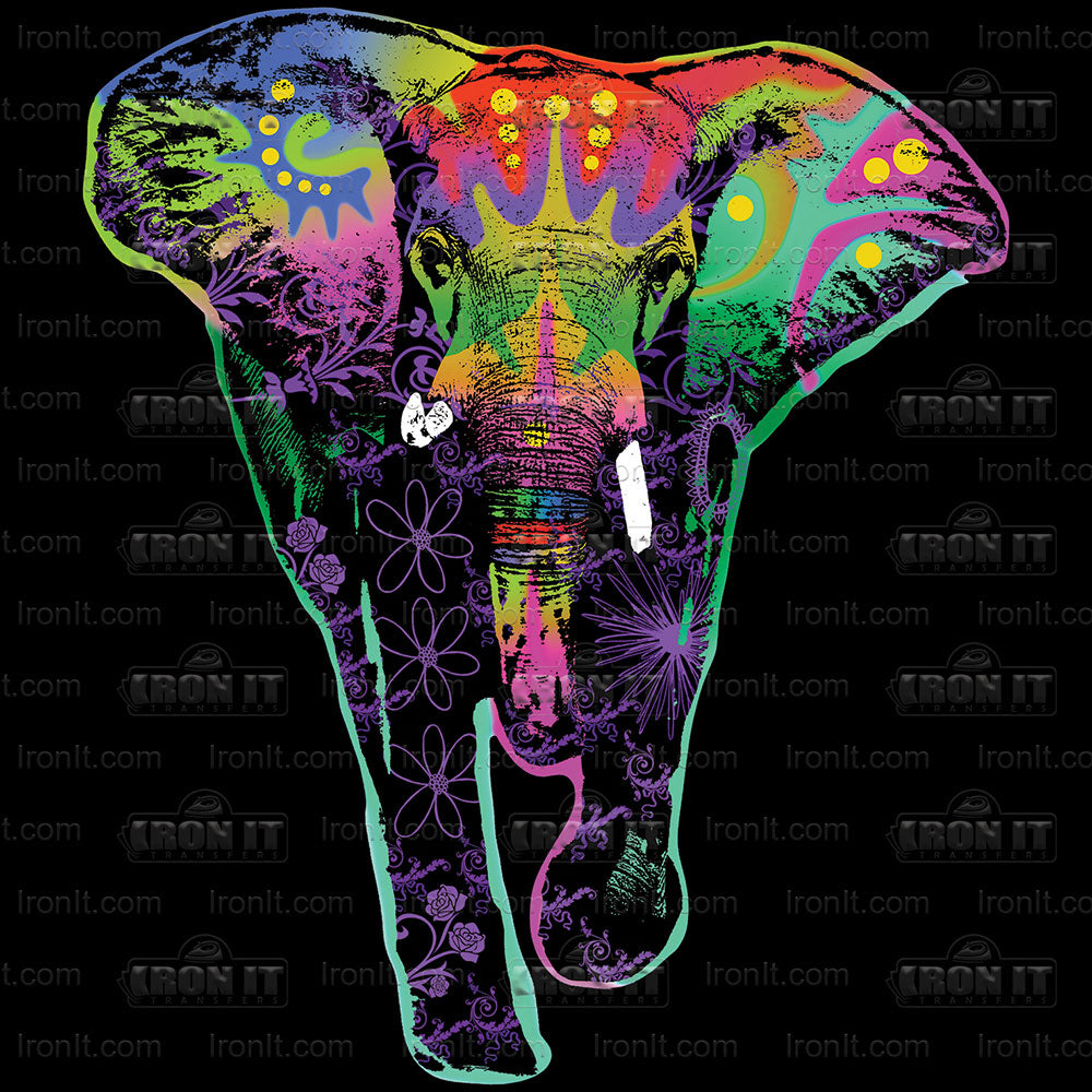 Colorful Elephant | Wildlife Direct-To-Film Transfer