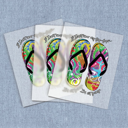 Colorful Flip Flops | Beach Resort DTF Heat Transfers