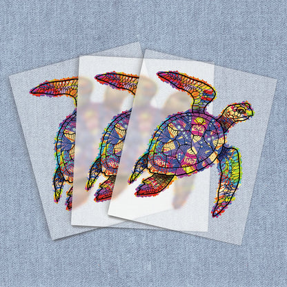 Colorful Sea Turtle | Beach Resort DTF Heat Transfers