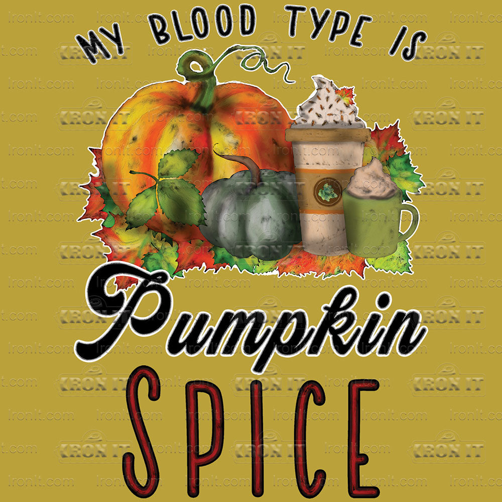 Blood Type Pumpkin | Fall Direct-To-Film Heat Transfers