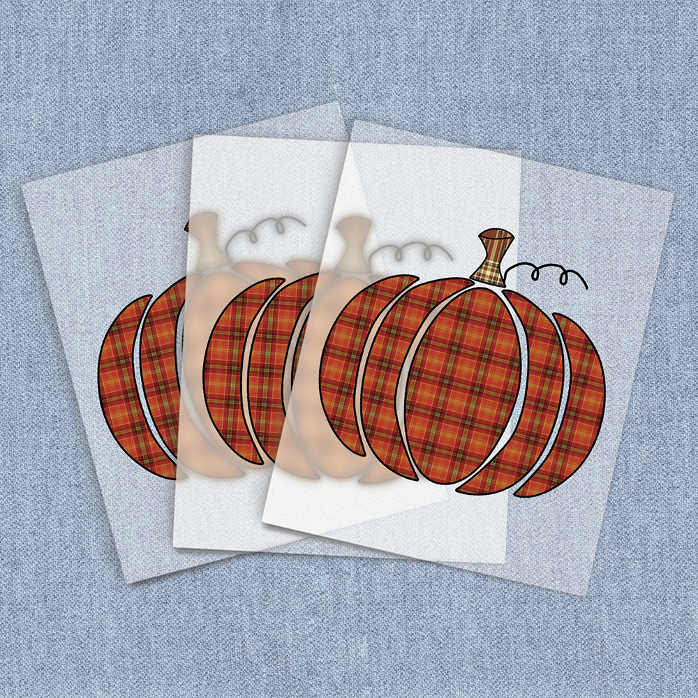 Plaid Pupmkin Orange | Fall DTF Heat Transfers