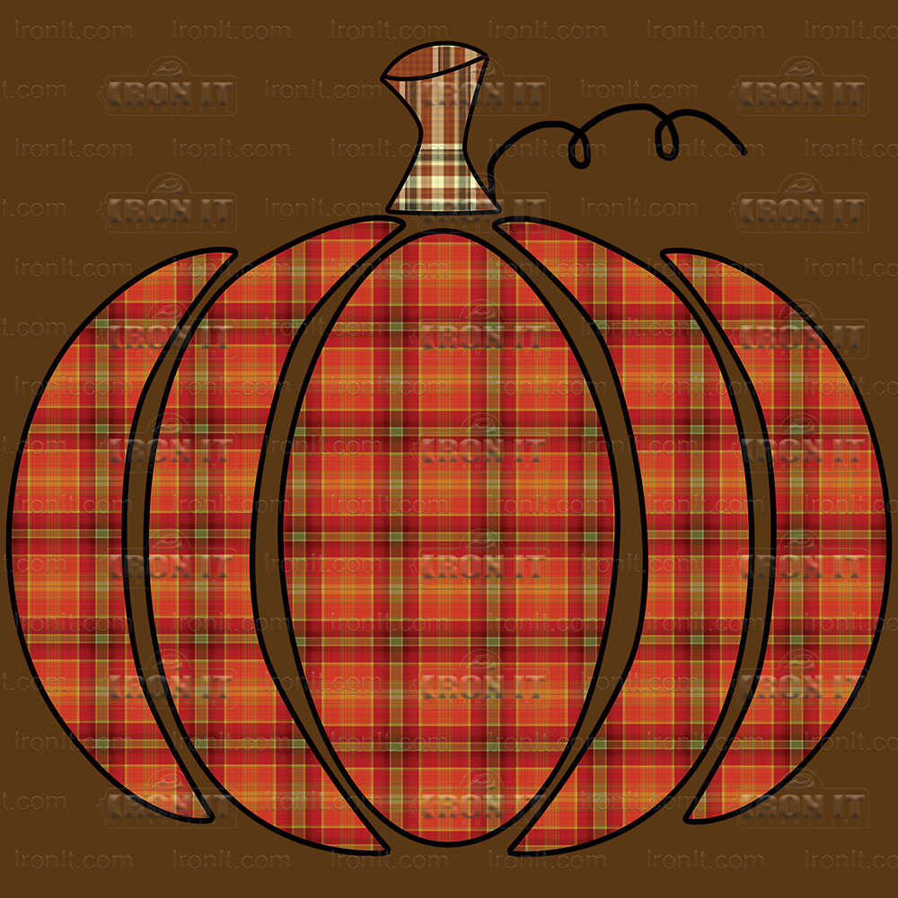 Plaid Pupmkin Orange | FAll Direct-To-Film Heat Transfers