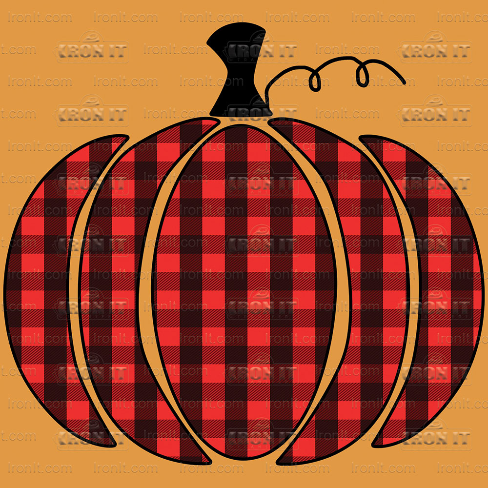 Plaid Pumpkin Red | Fall Direct-To-Film Heat Transfers