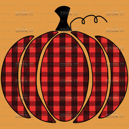 Plaid Pumpkin Red | Fall Direct-To-Film Heat Transfers