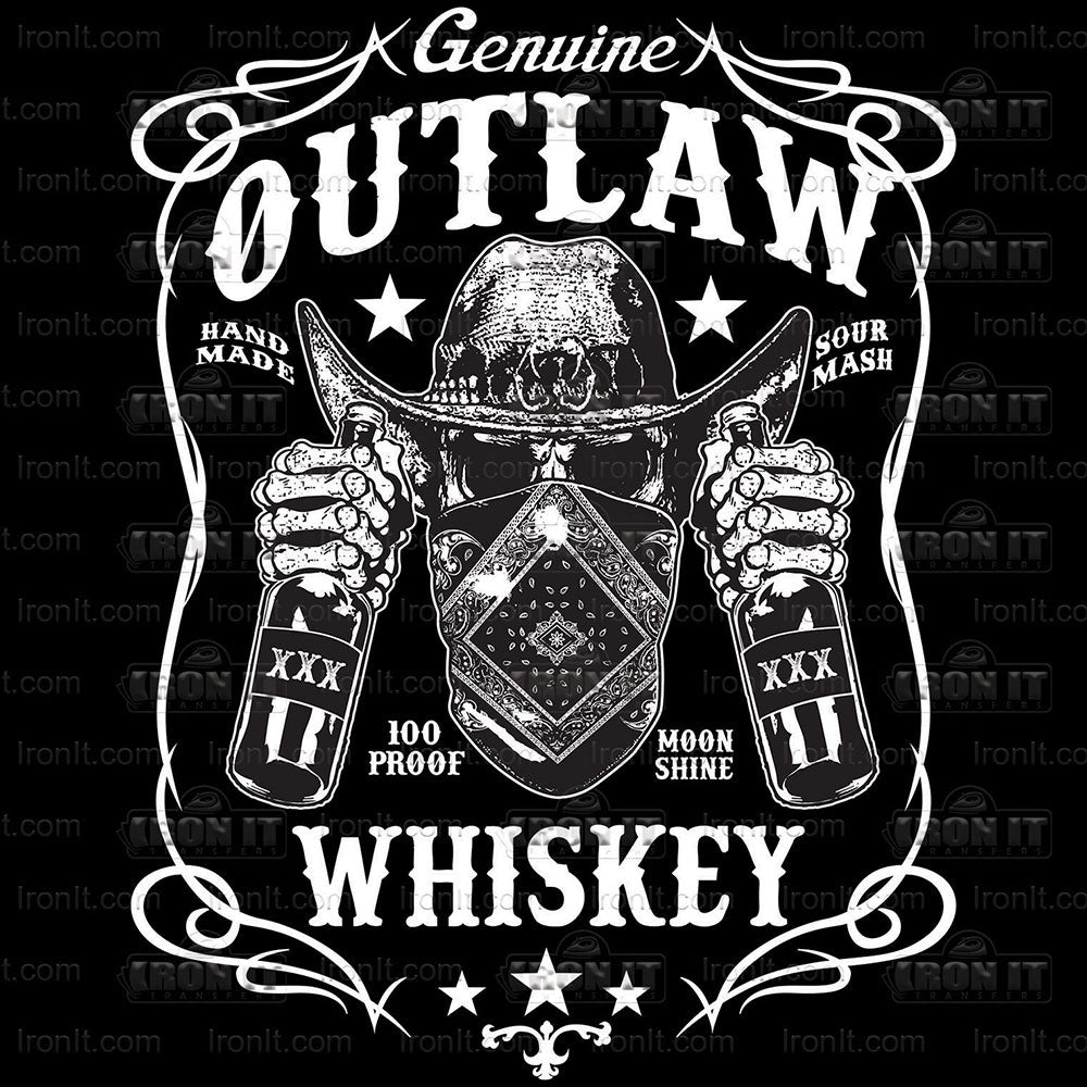 Outlaw Whiskey | Pop Culture Direct-To-Film Transfer