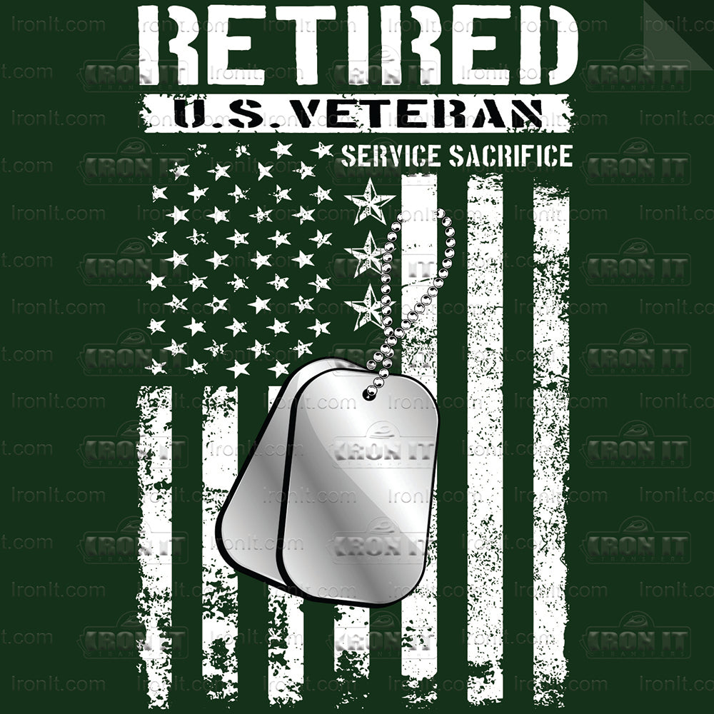 Retired Veteran | American Pride Direct-To-Film Transfer