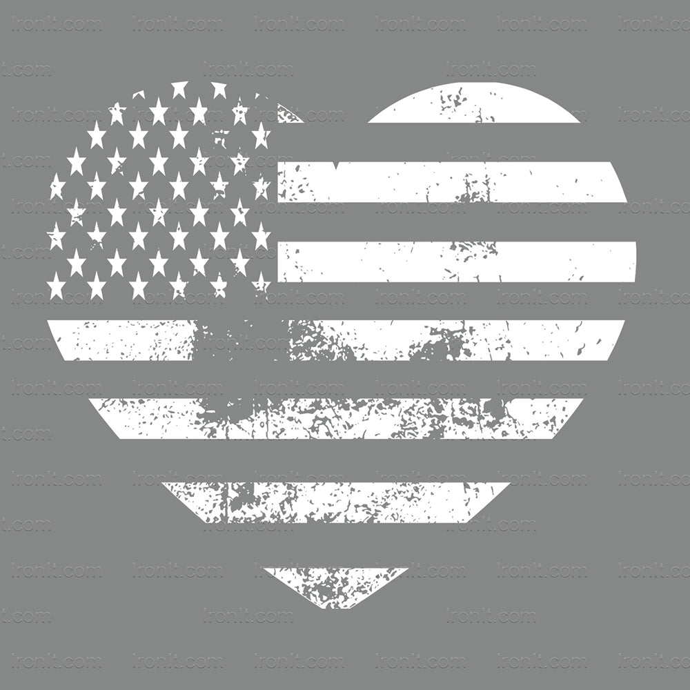 Flag Heart Distressed