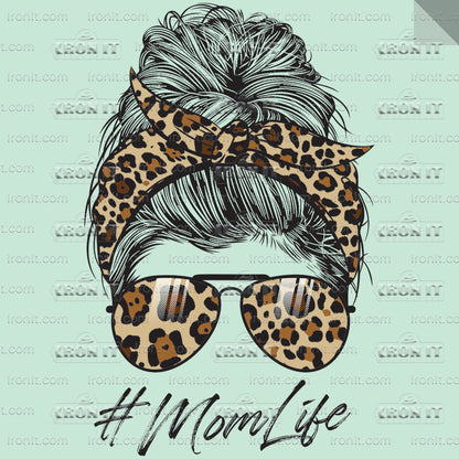 Mom Life Bun | Mom Life Bun Direct-To-Film Transfer