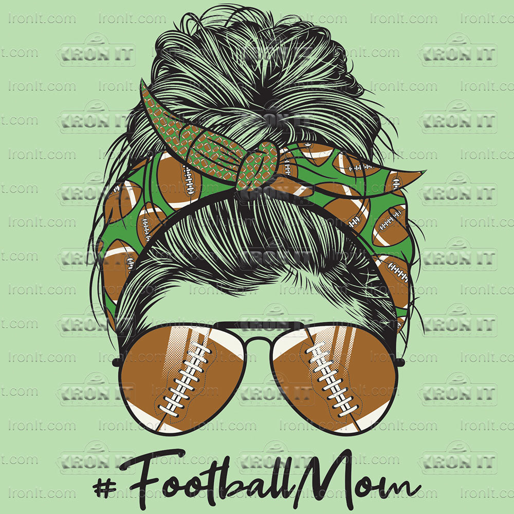 Football Mom Bun | Mom Life Bun Direct-To-Film Transfer