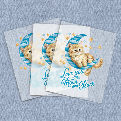 Moon Kitten | Cats, Kids DTF Heat Transfers