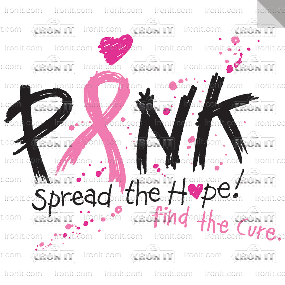 Pink Spread the Hope | Breast Cancer Awareness Direct-To-Film Transfer