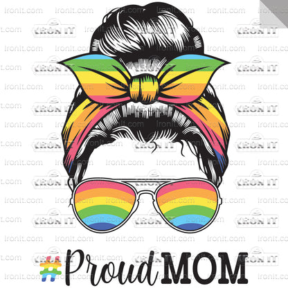 Proud Mom Bun | Mom Life Bun Direct-To-Film Transfer