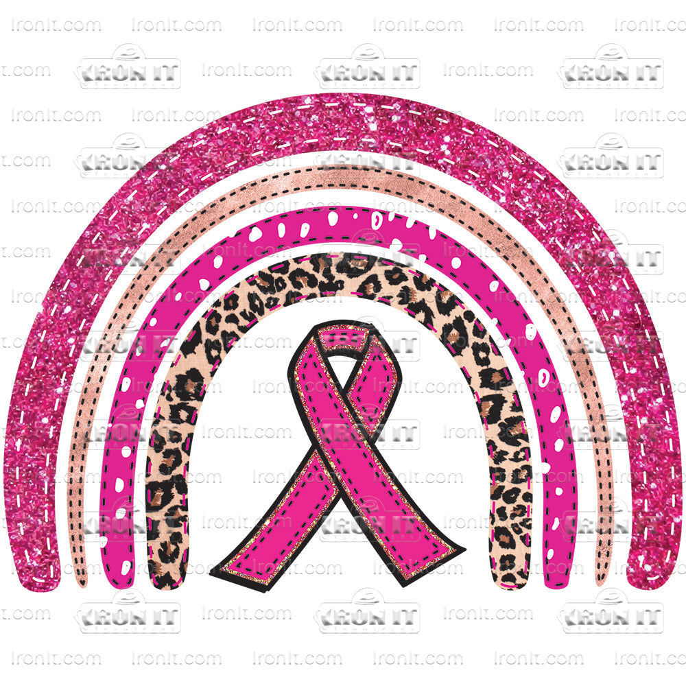 Rainbow Peace Love Hope | Breast Cancer Awareness Direct-To-Film Transfer