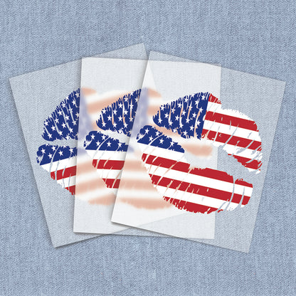 Flag Lips | American Pride DTF Heat Transfers