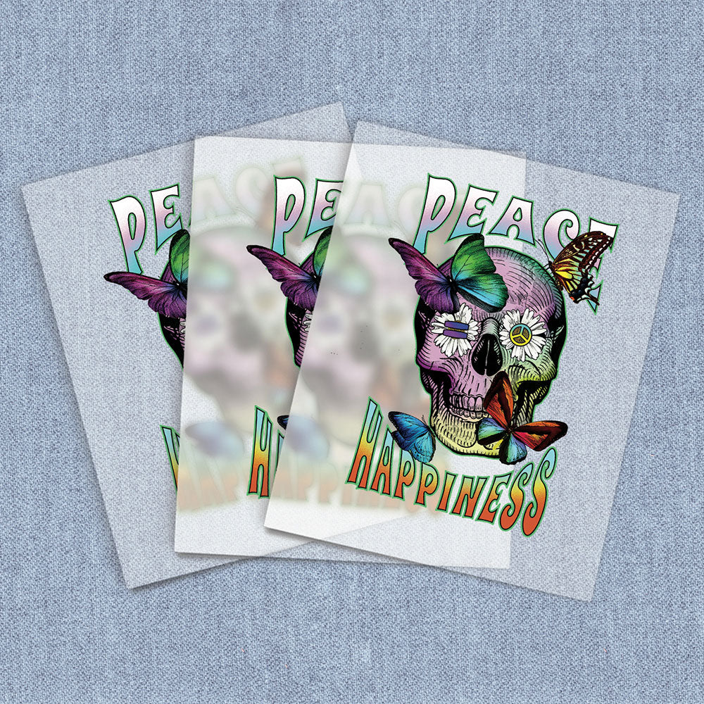 Peace Equals Happiness | Humor & Novelty DTF Heat Transfers